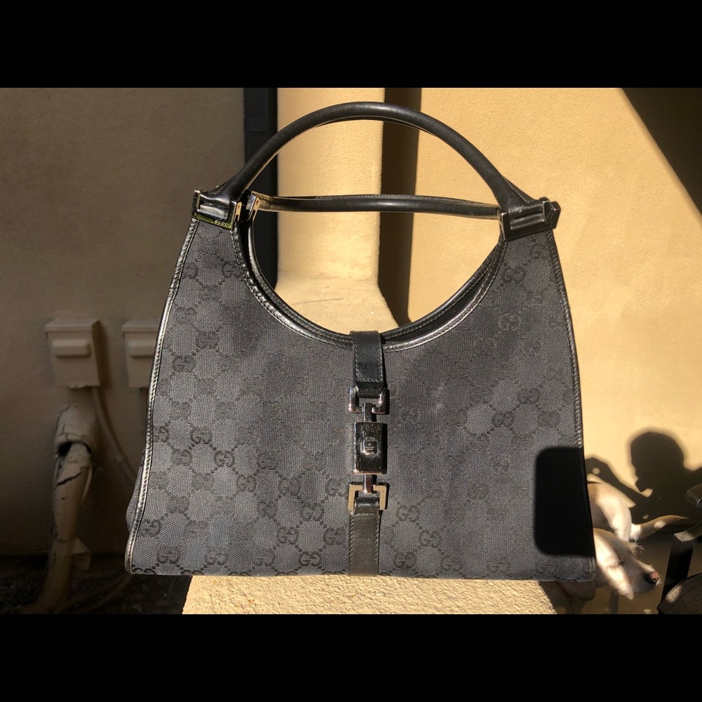 Gucci Bardot hobo black bag authentic